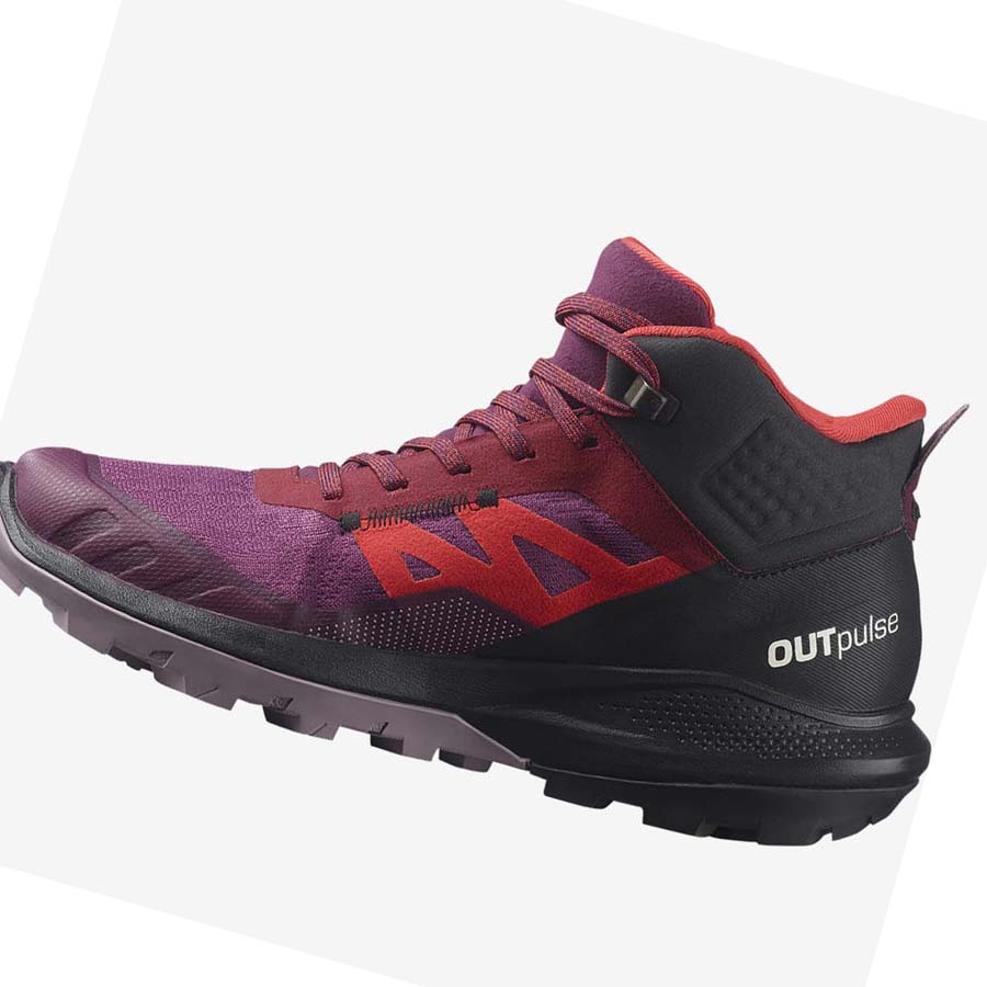 Salomon WoOUTPULSE MID GORE-TEX Túracipő Női Lila | HU 2840SGL